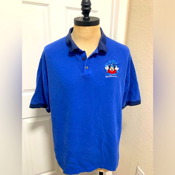 Disney parks polo button up Mickey Mouse sorcerer - Picture 1 of 13
